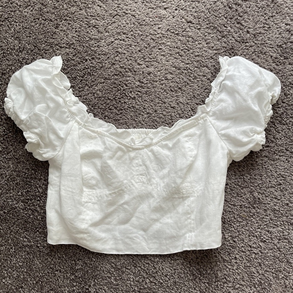 Aritzia Wilfred Puff Sleeve top